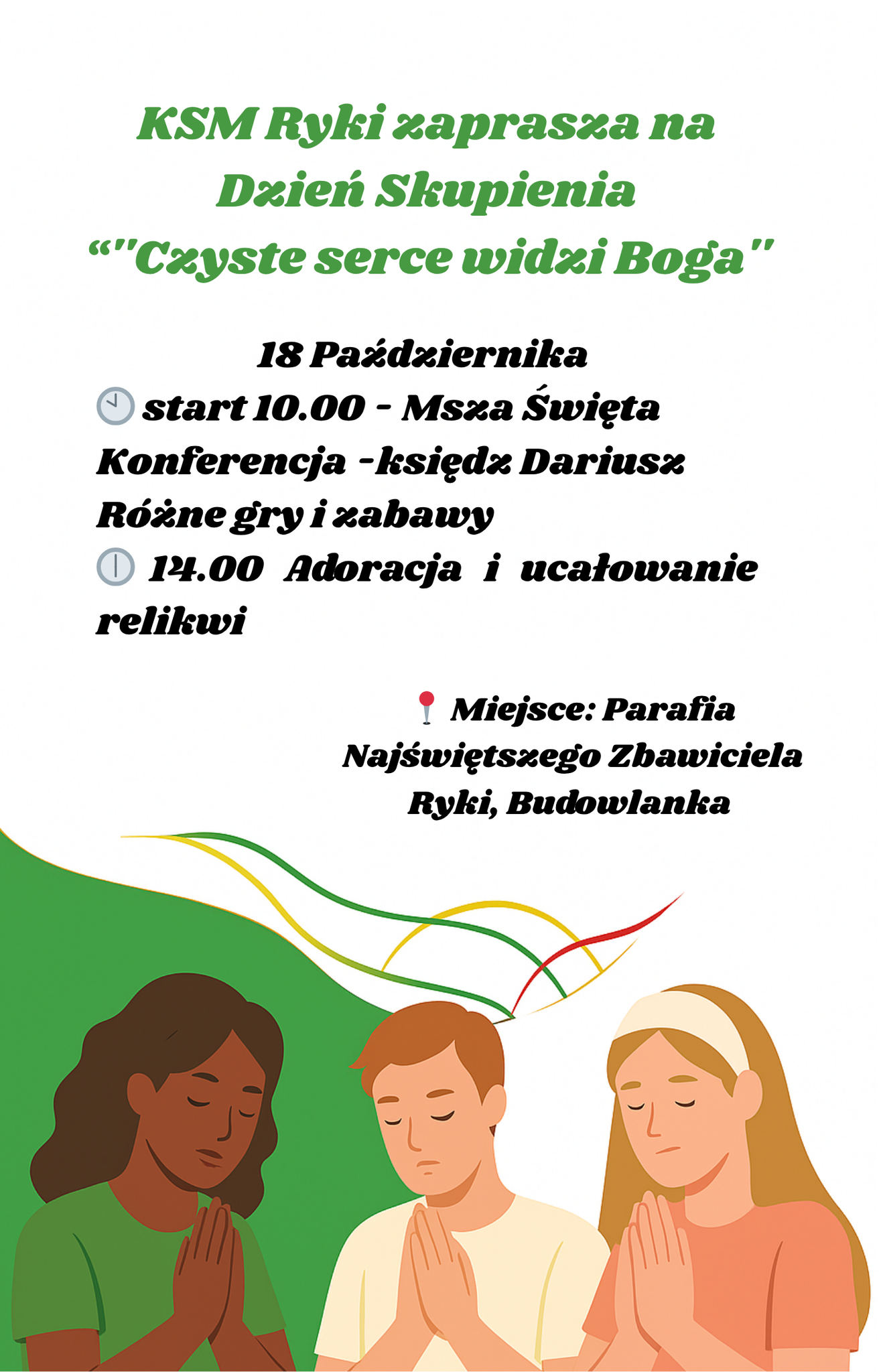 Dzień Skupienia KSM Ryki – „Czyste serce widzi Boga” 💛👩‍❤️‍👨 18.10.2025r.